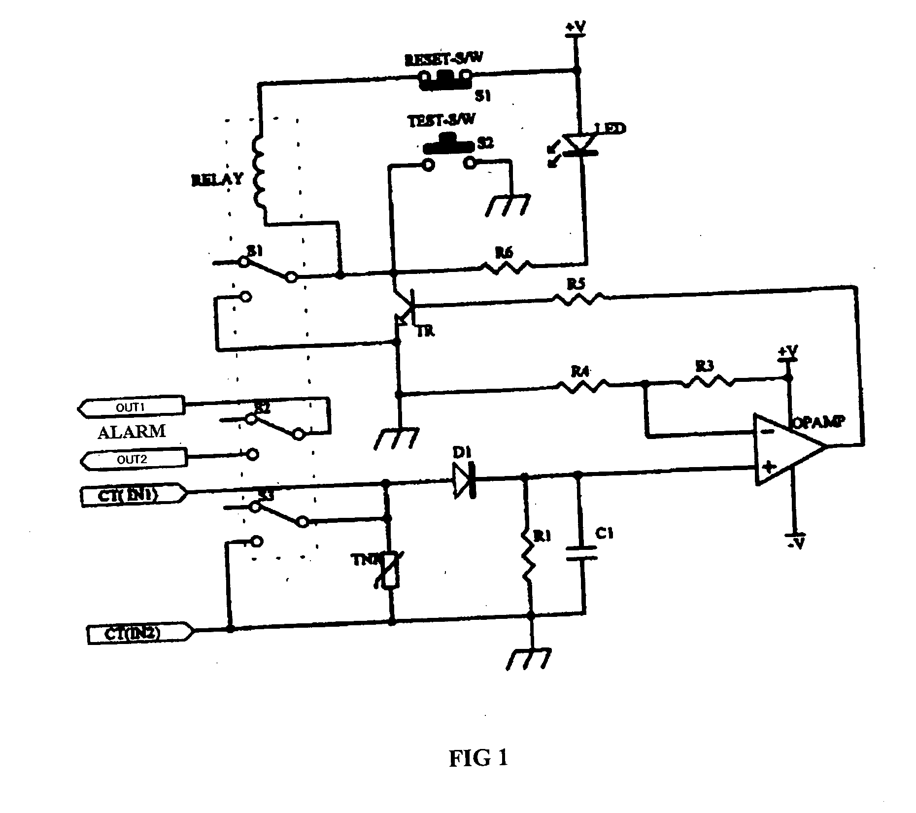 Apparatus for monitoring open state of the secondary terminals of a current transformer