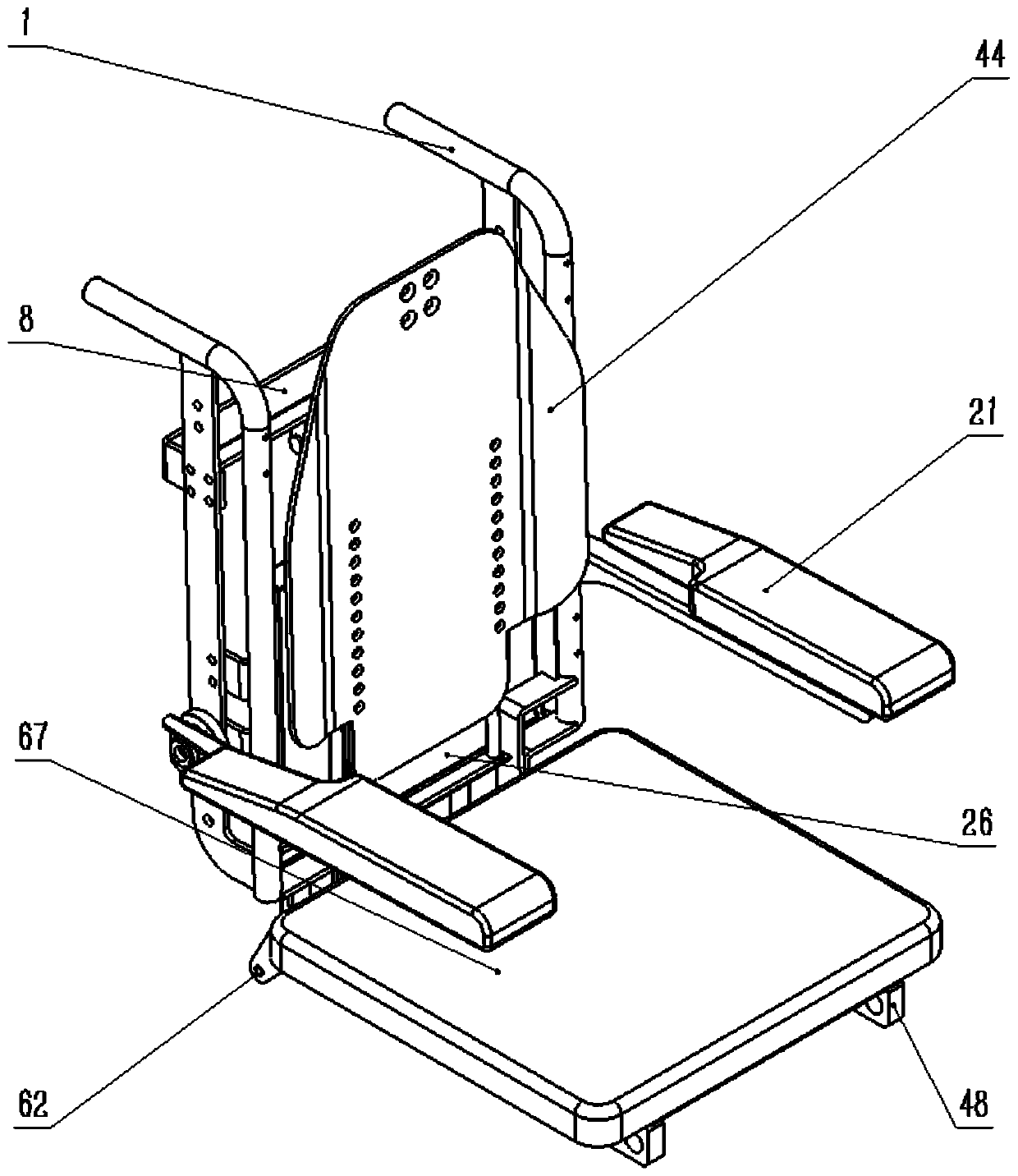 Backrest adjusting auxiliary device