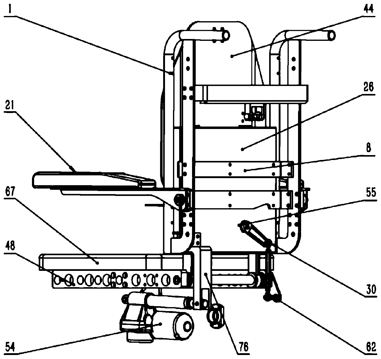 Backrest adjusting auxiliary device