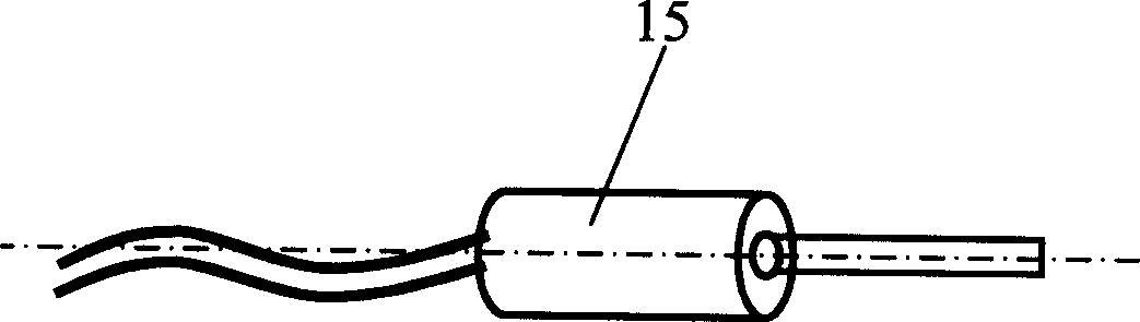 Micro interior cavity dimension measuring apparatus and method based on double optical fiber coupling