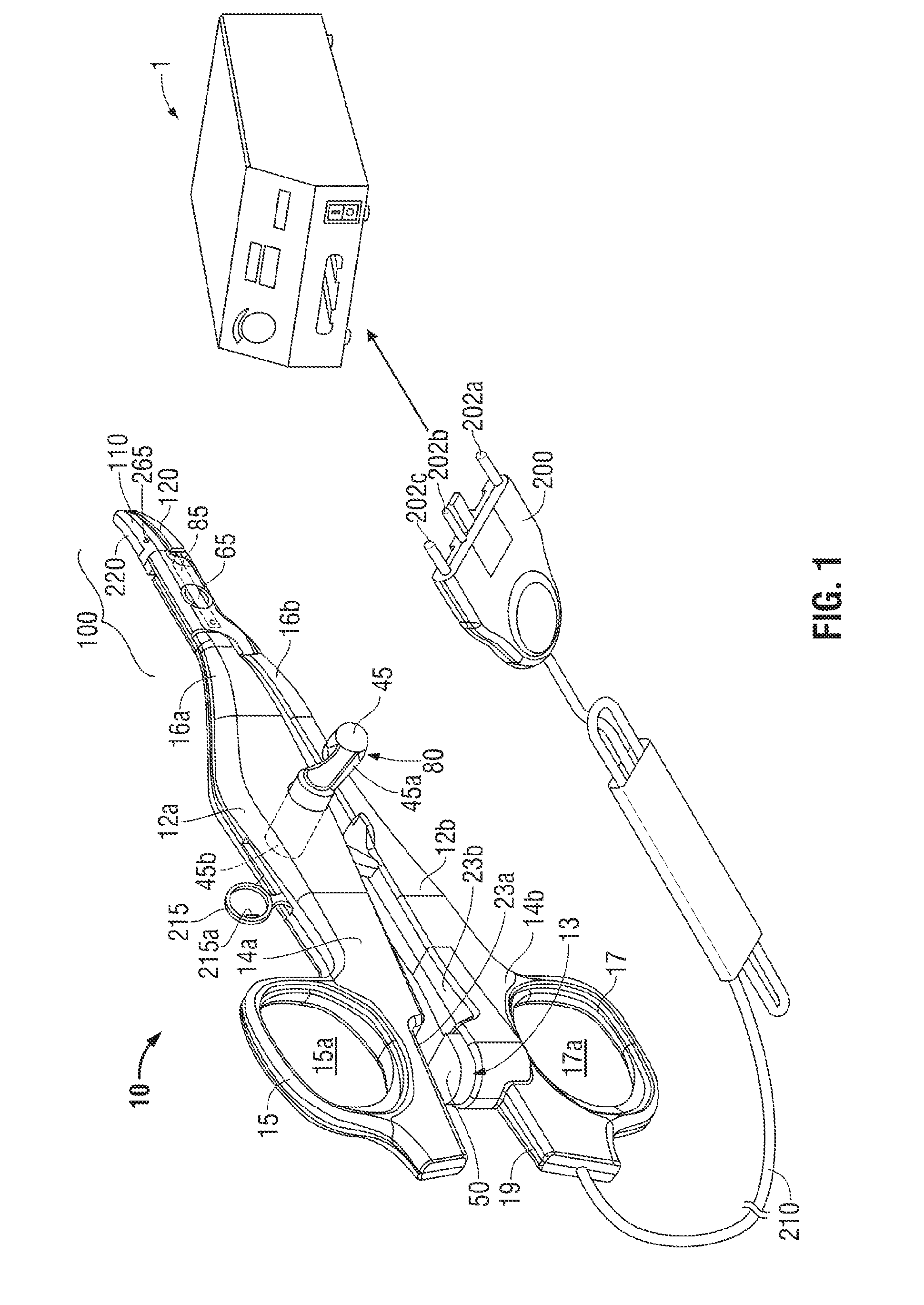 Dissection scissors on surgical device