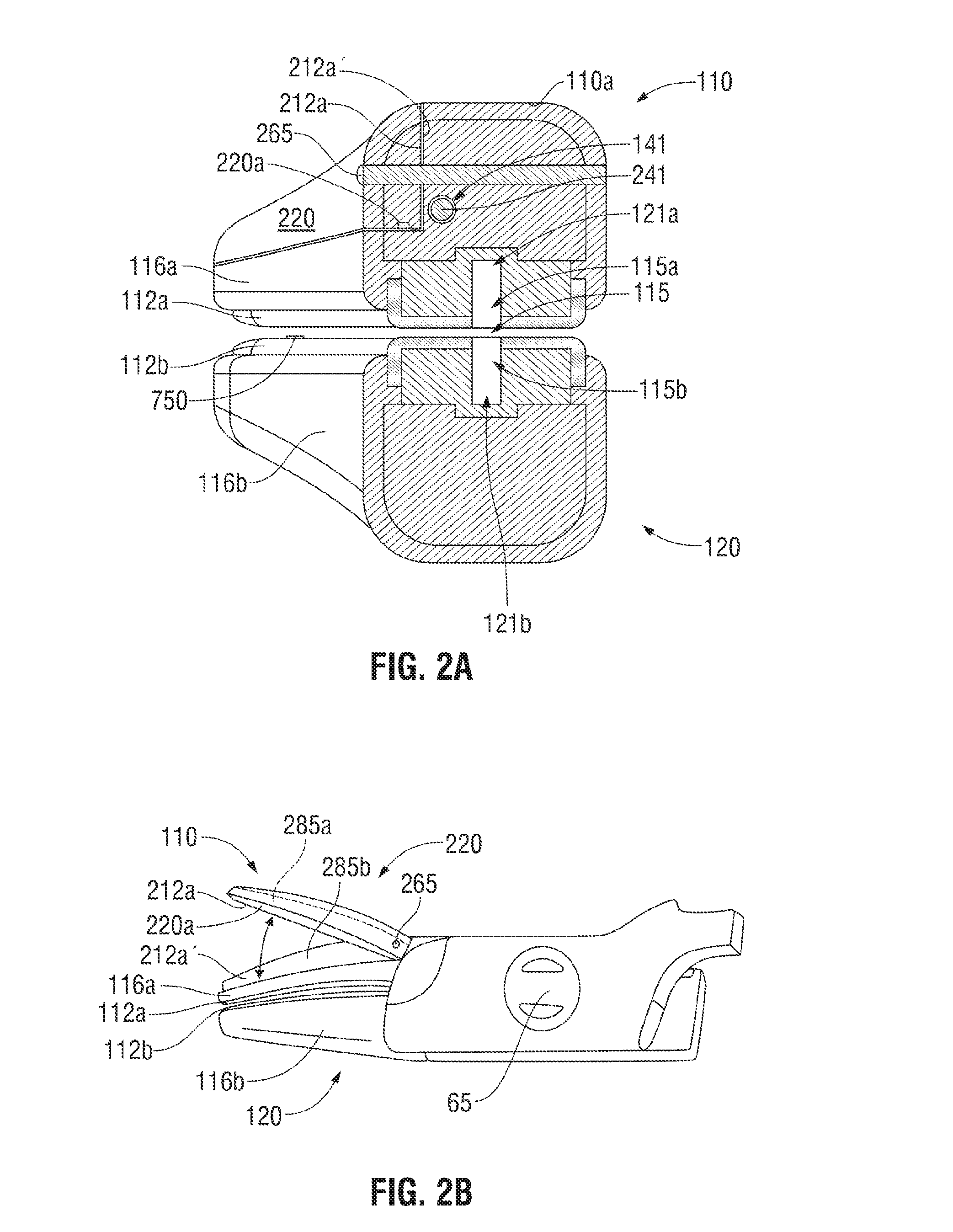 Dissection scissors on surgical device