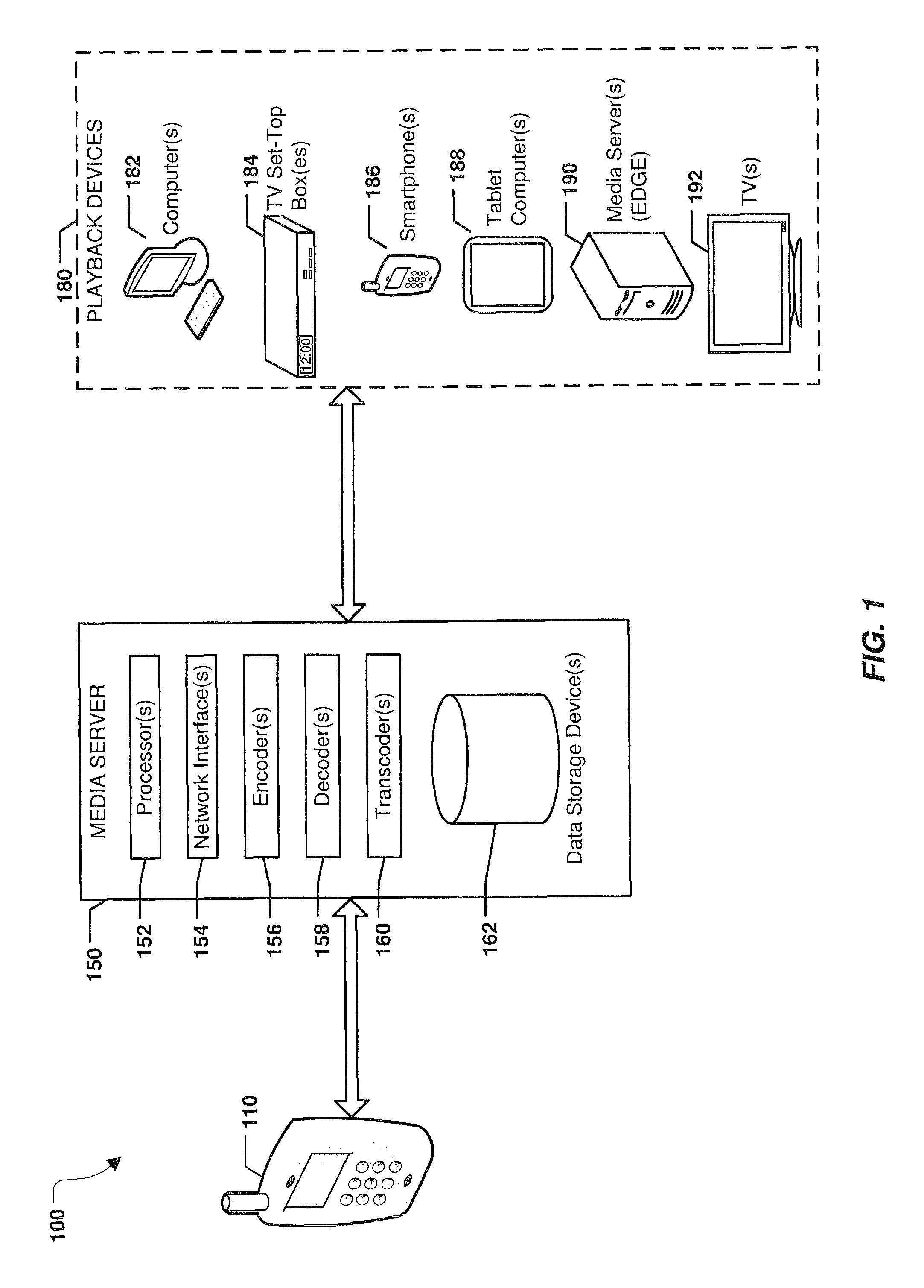 Adjusting encoding parameters at a mobile device based on a change in available network bandwidth