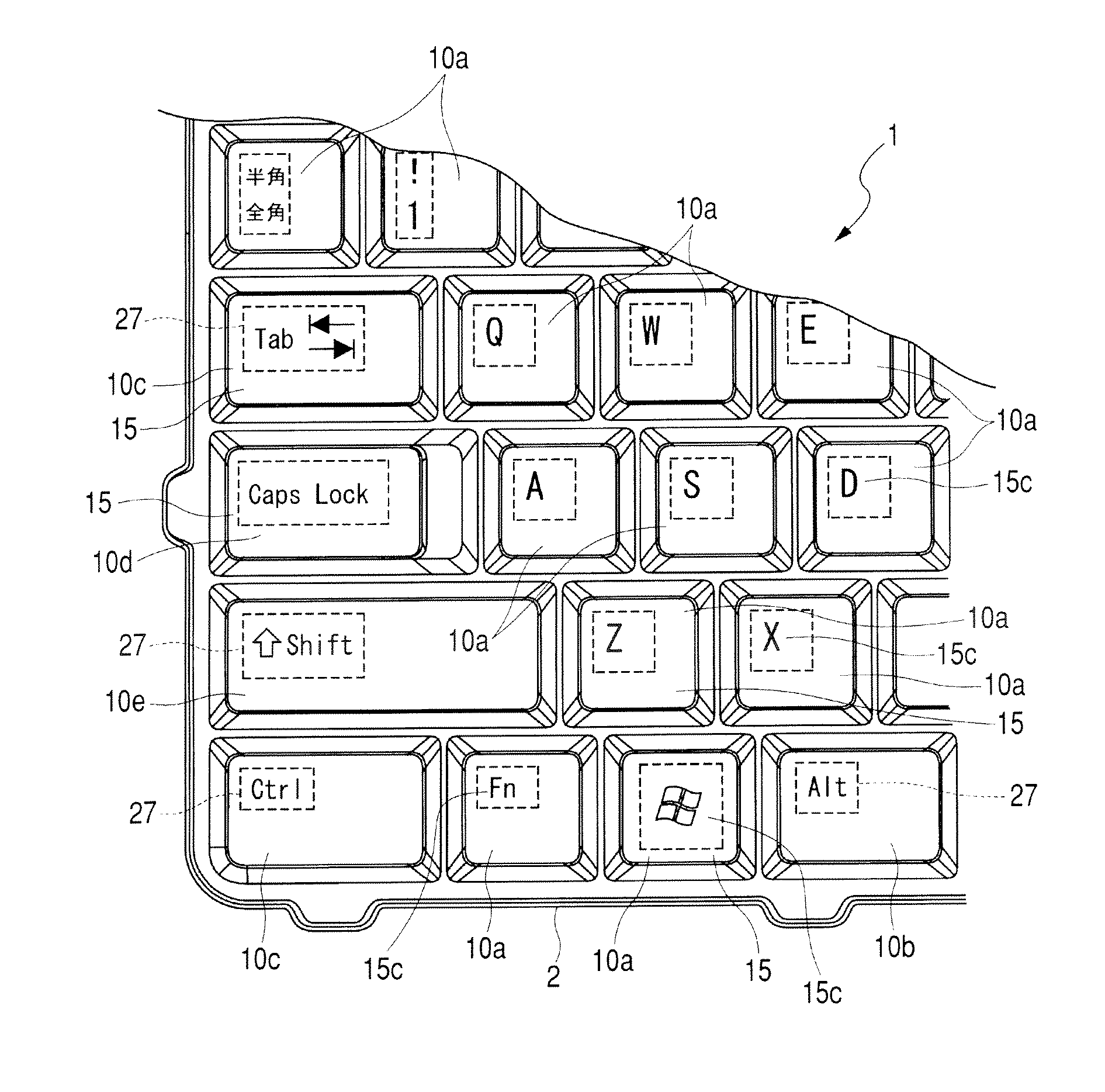 Input device and keyboard device having illumination function