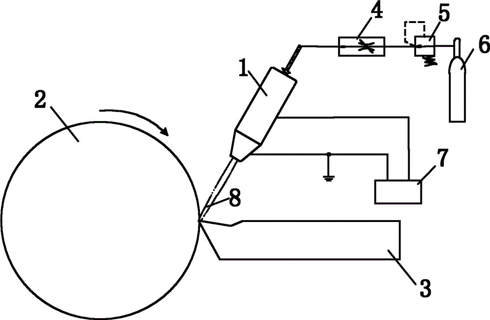 Atmospheric cold plasma jet auxiliary cutting method