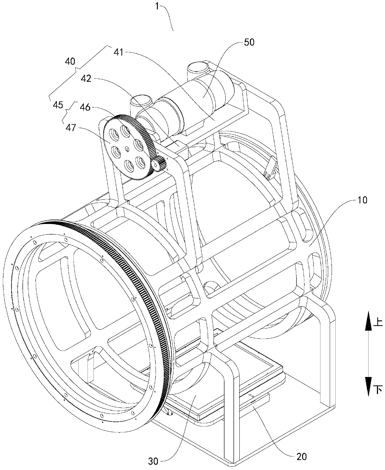 X-ray imaging device and its detector deflection mechanism