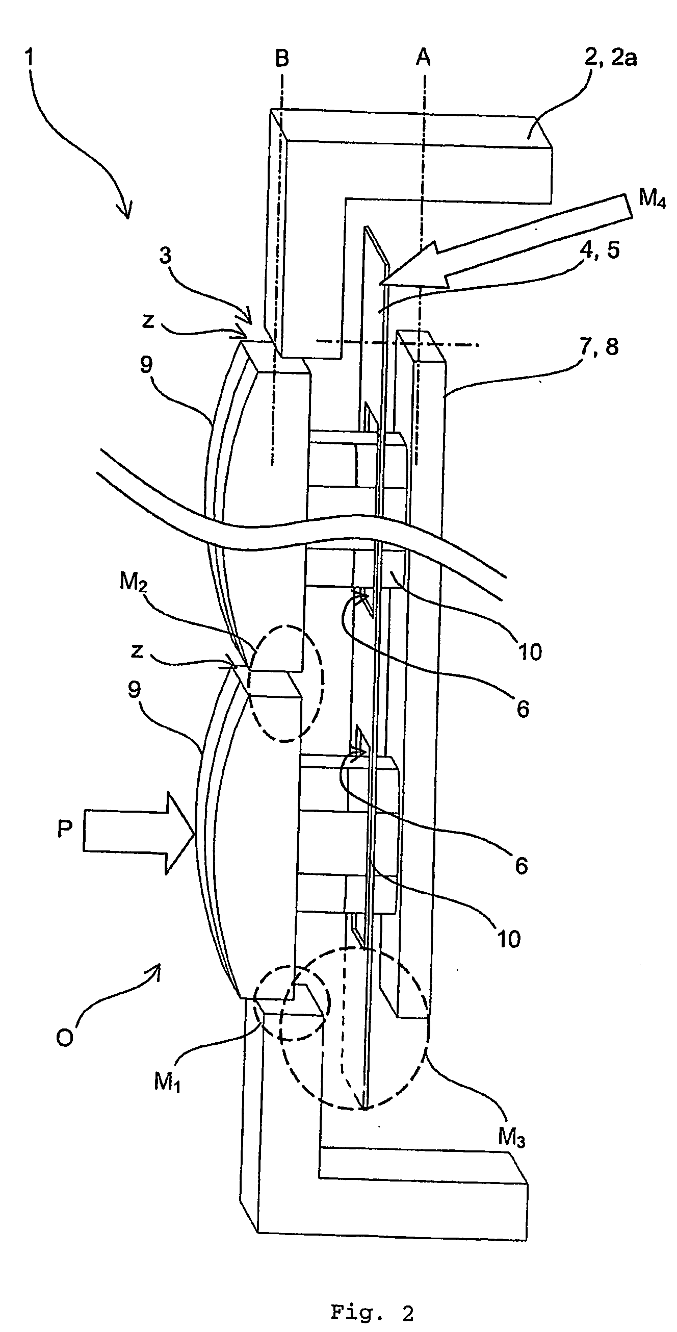 Input device, especially for a mobile telephone, module comprising an input device, mobile telephone and method for the production thereof
