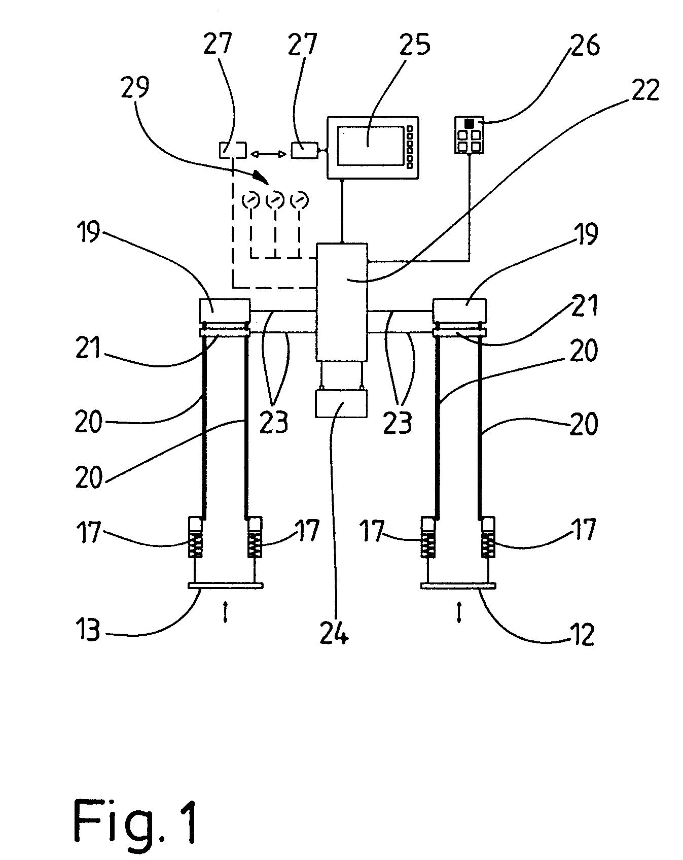 Device and method for controlling trimming flaps on a watercraft, as well as a watercraft having a corresponding device