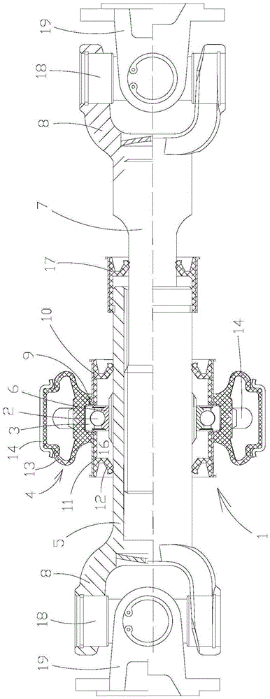 Transmission shaft structure and transmission shaft