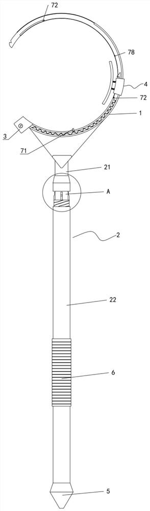 Trigger type anti-explosion arresting fork