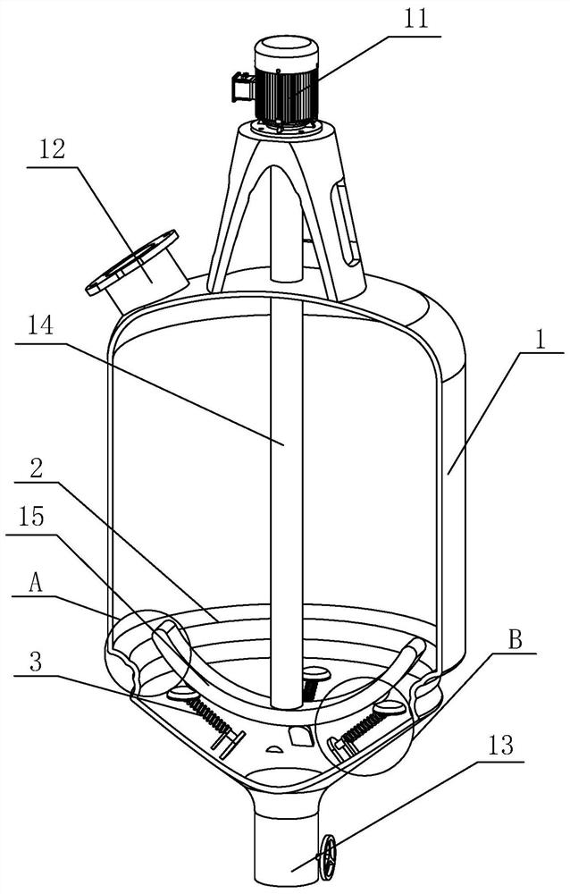 Anti-clogging structure of pressure vessel