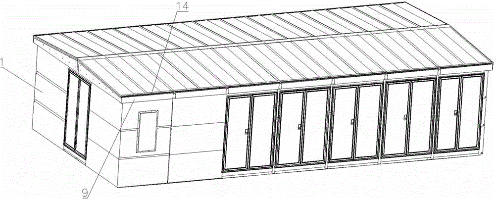 Ventilating waterproof structure of prefabricated cabin