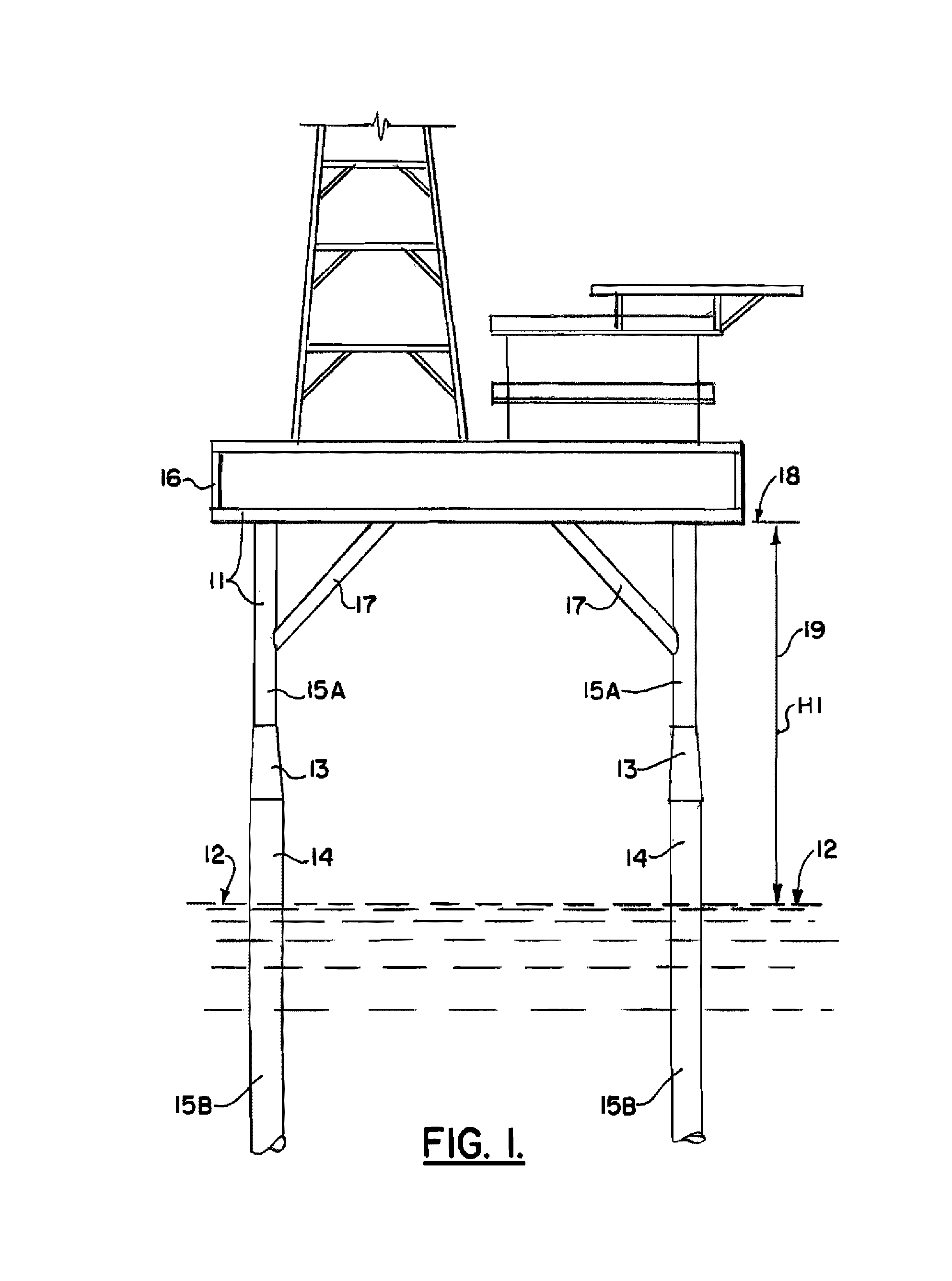 Method and apparatus for elevating a marine platform