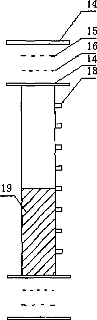 Micro-flocculation-terylene high stretch yarn fibrous globule filterantion and alga removal method and device thereof