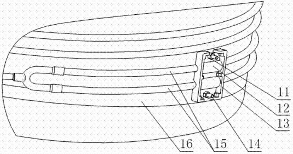 Air energy water heater and fixing component of heat exchange tube on outer wall of water tank thereof