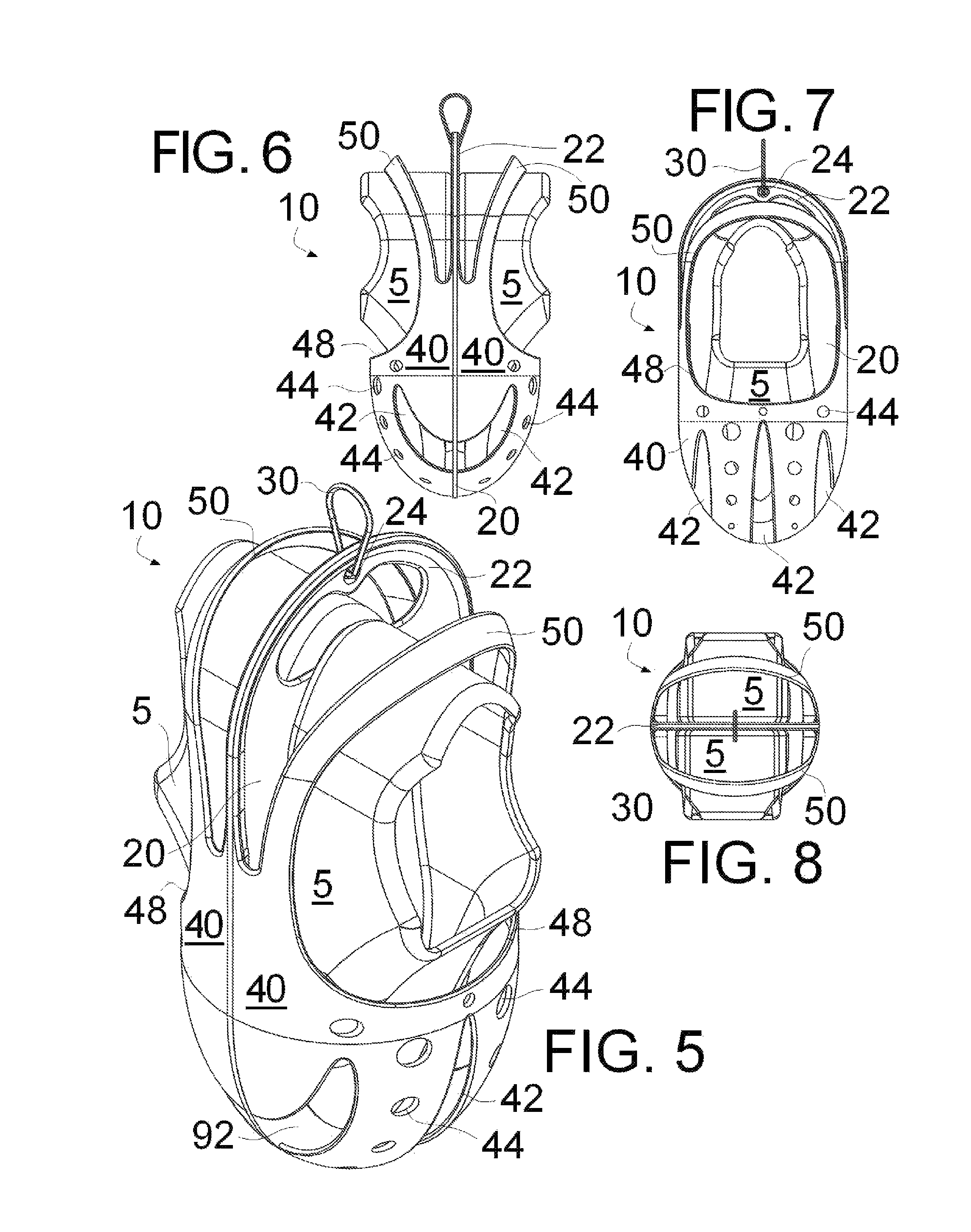 Footwear carrier: shoe holding support structure