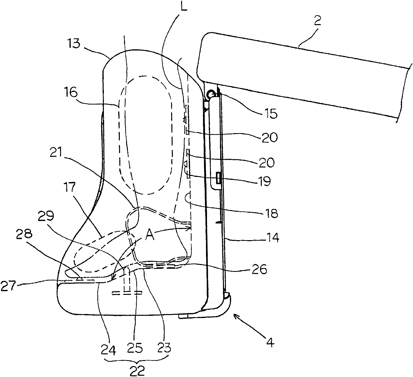 Chair type massaging machine