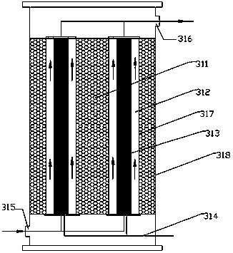Device for removing gas mercury by photo-catalysis and application thereof