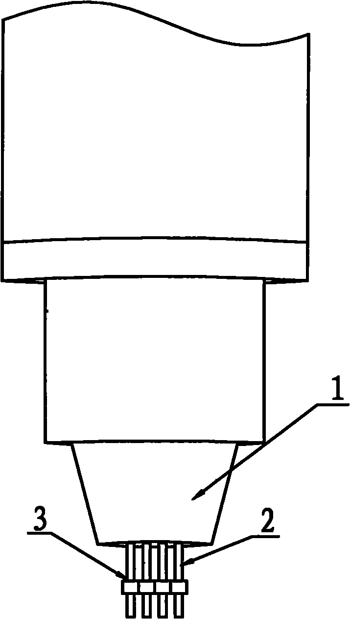 Probe positioning structure of four-probe instrument