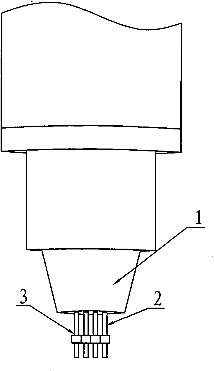 Probe positioning structure of four-probe instrument