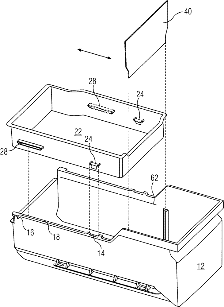Double-layer drawer for refrigerators and refrigerator thereof
