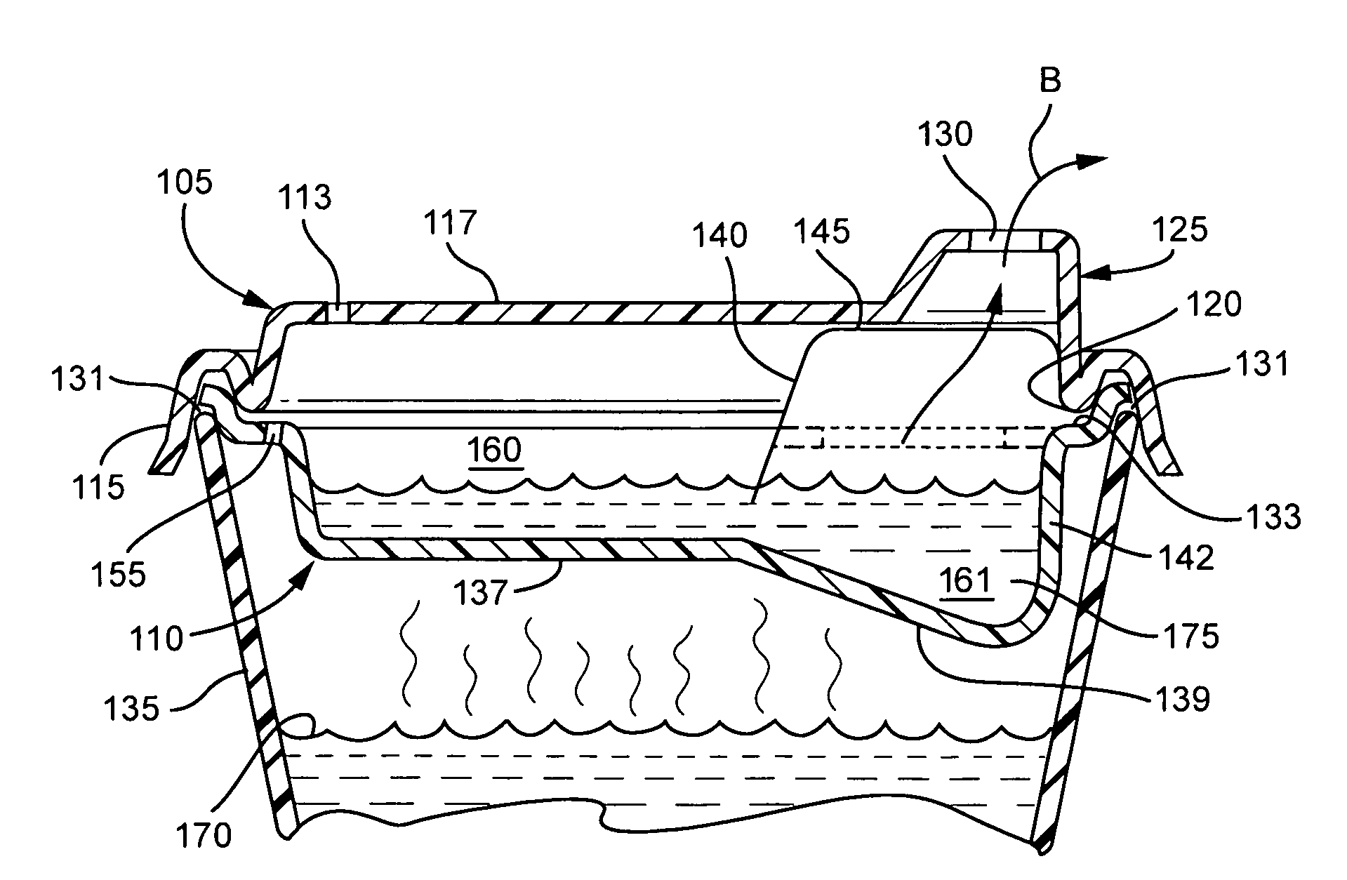 Beverage container lid having liquid cooling effect