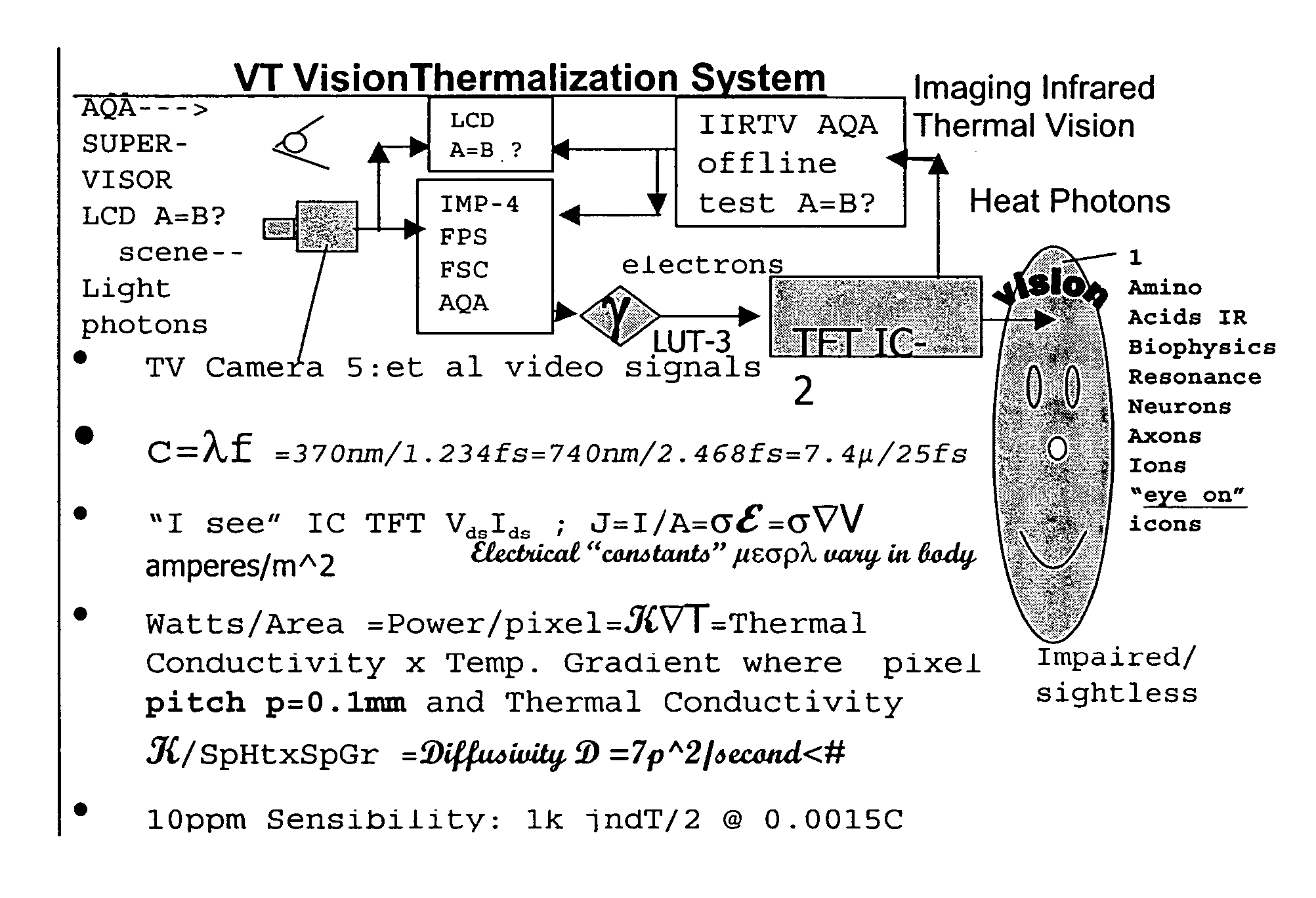 Vision thermalization for sightless & visually impaired