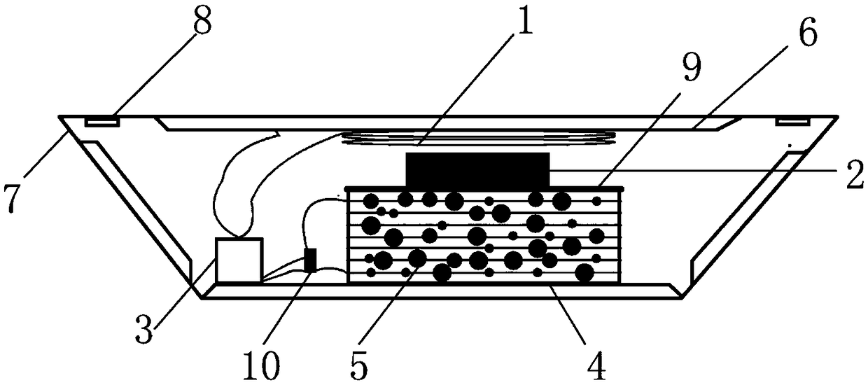 A piezoelectric-electromagnetic composite energy-collecting and vibration-damping device