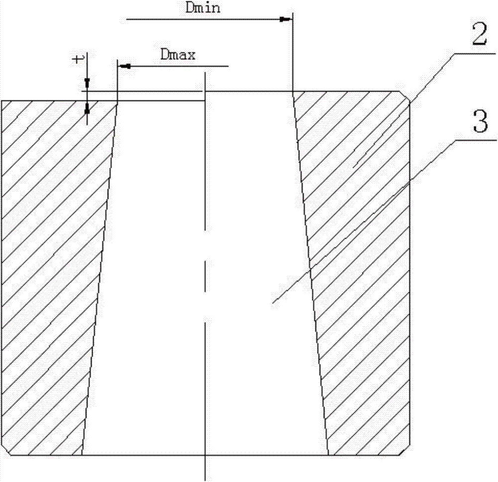 Three-dimensional inspection sample plate for taper milling cutter