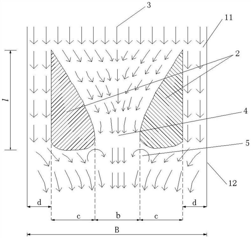 A kind of debris flow airfoil guide groove structure