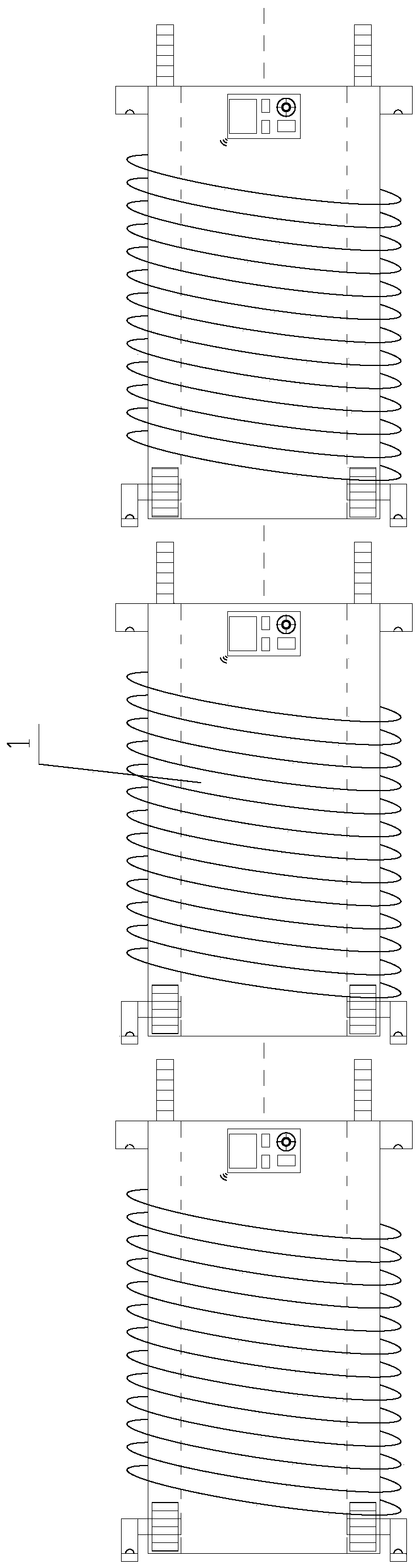 An adjustable length intelligent electromagnetic heating device and its control system