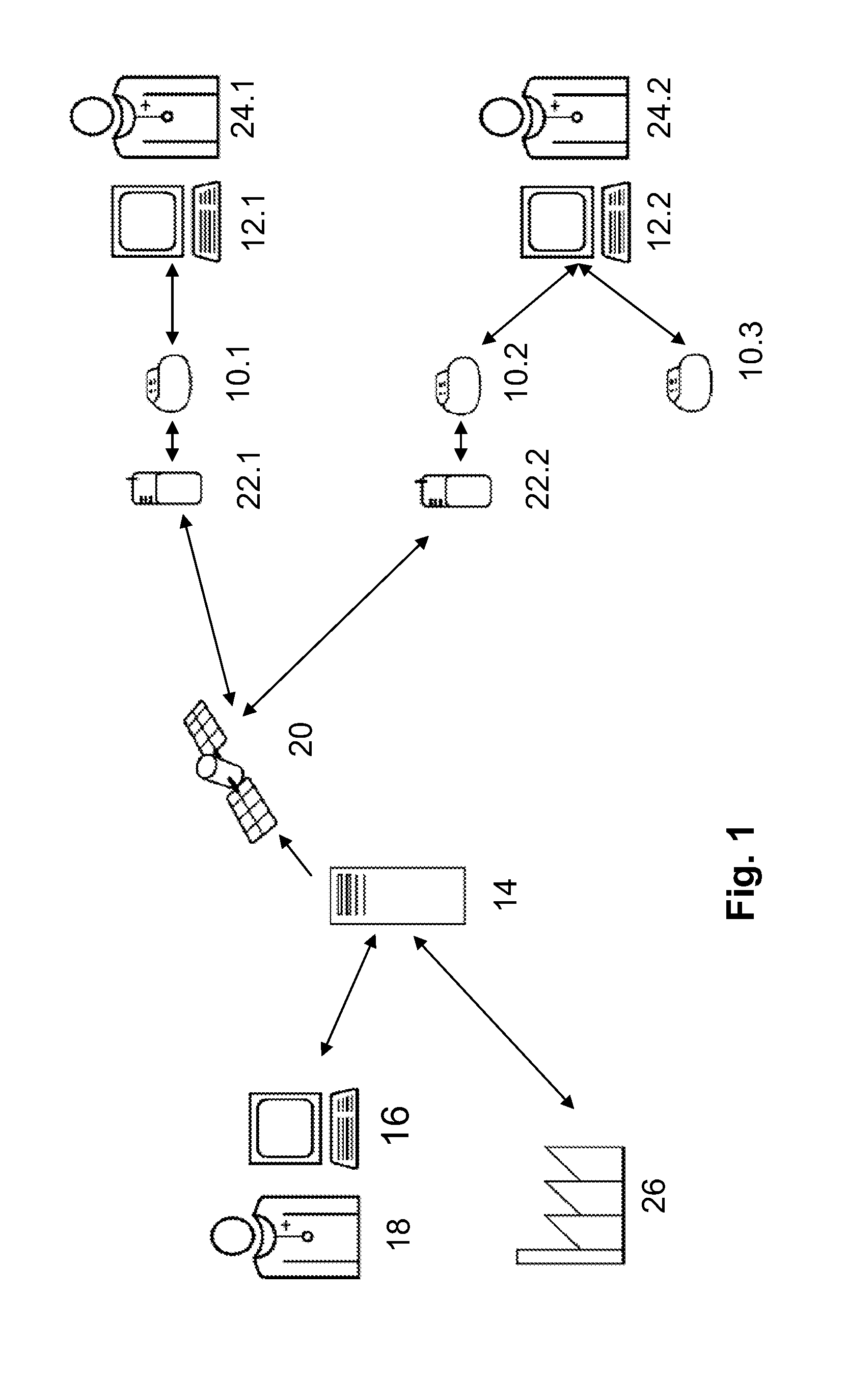 Medical implant having at least two data communication channels