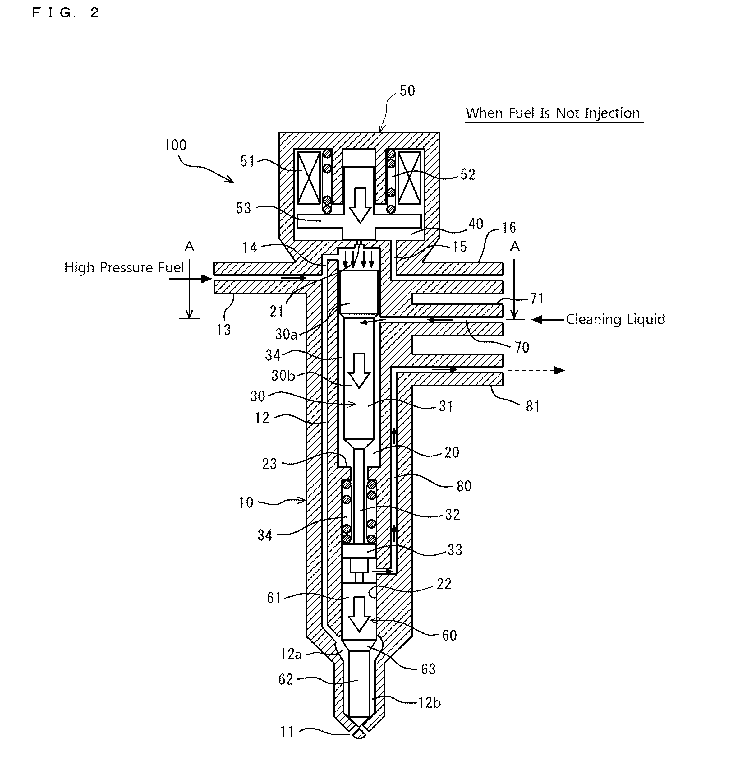Injector, fuel injection system, and construction machine provided with same