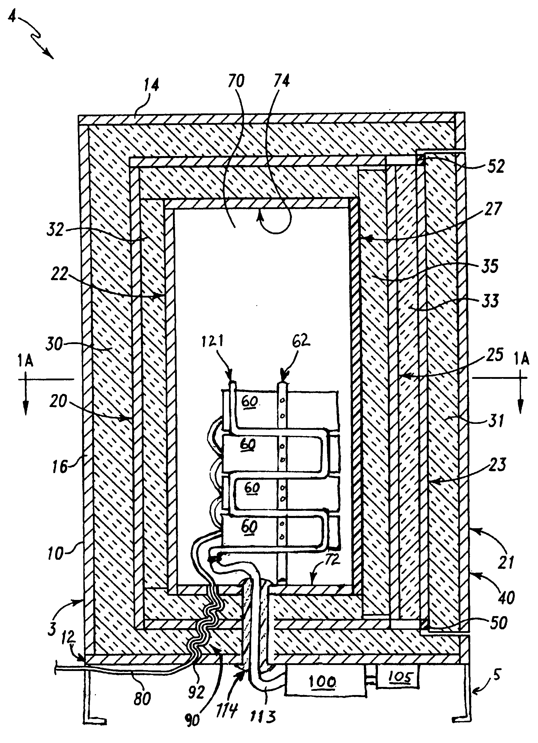 Fireproof data storage apparatus suitable for high ambient temperature environments and/or high wattage data storage devices
