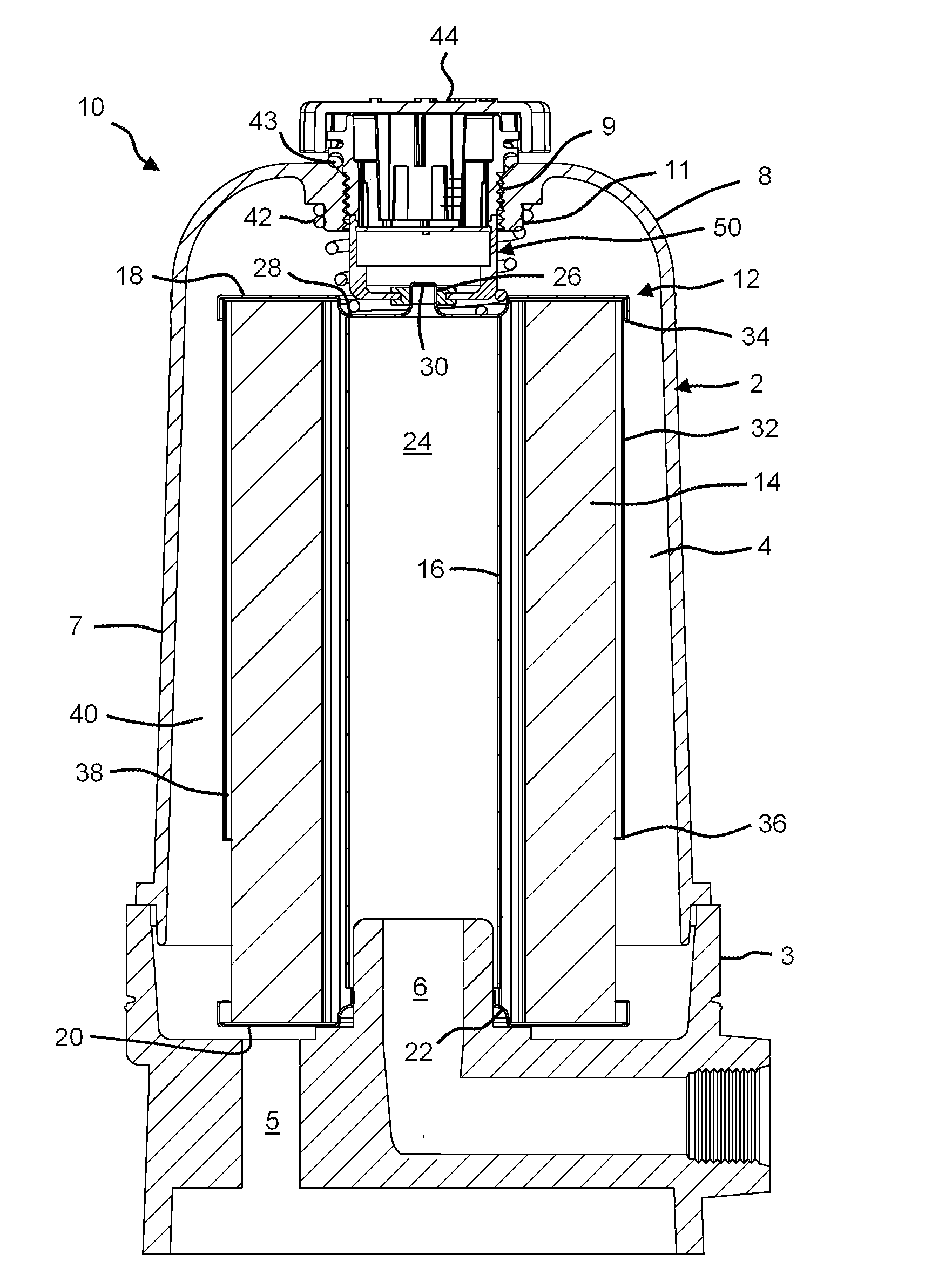 Filter Assembly with Modular Relief Valve Interface