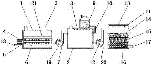 Treatment device for livestock culture wastewater