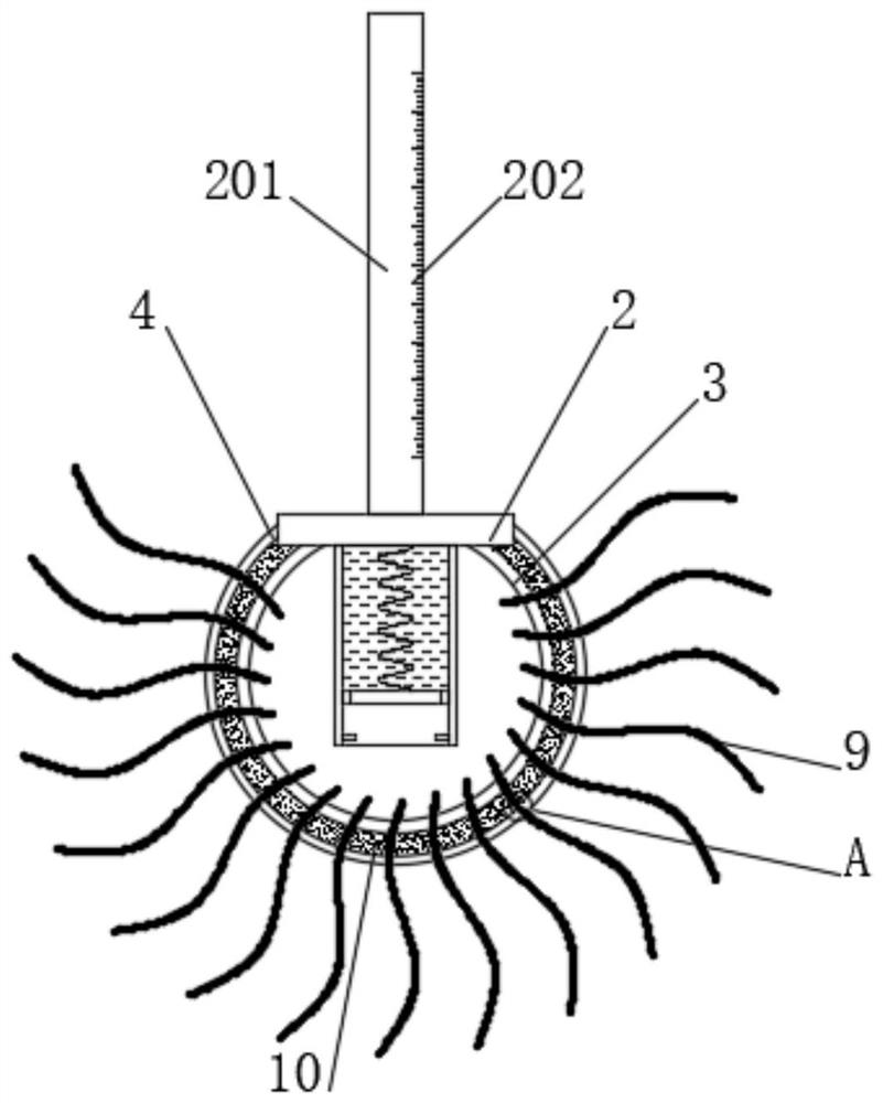 Jellyfish-like printing and dyeing wastewater fiber adsorption device and use method thereof