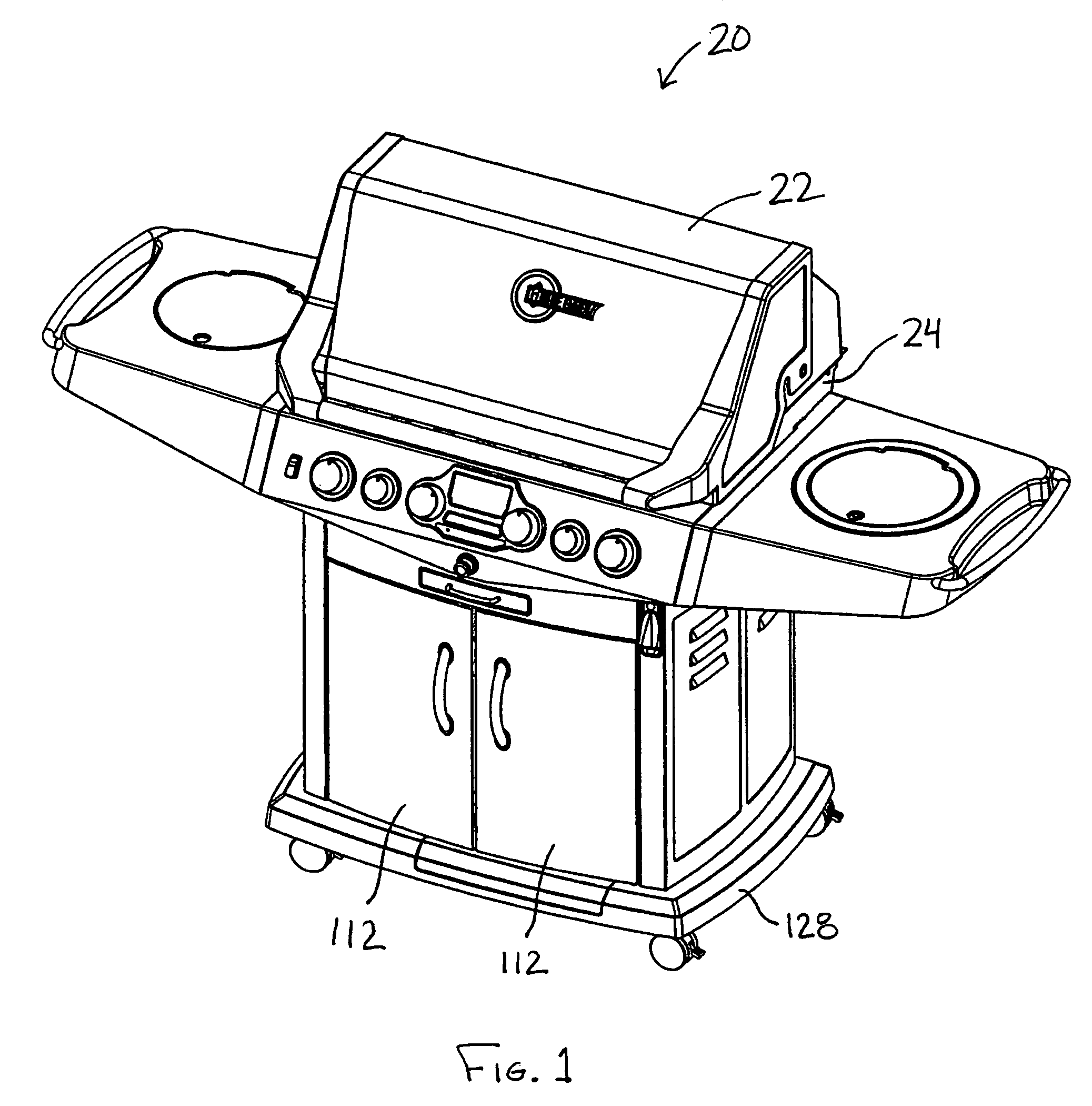 Temperature control apparatus and method for a barbeque grill