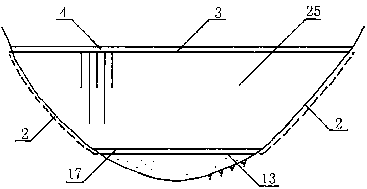 Composite panel earth and rockfill dam and anti-seepage body construction method
