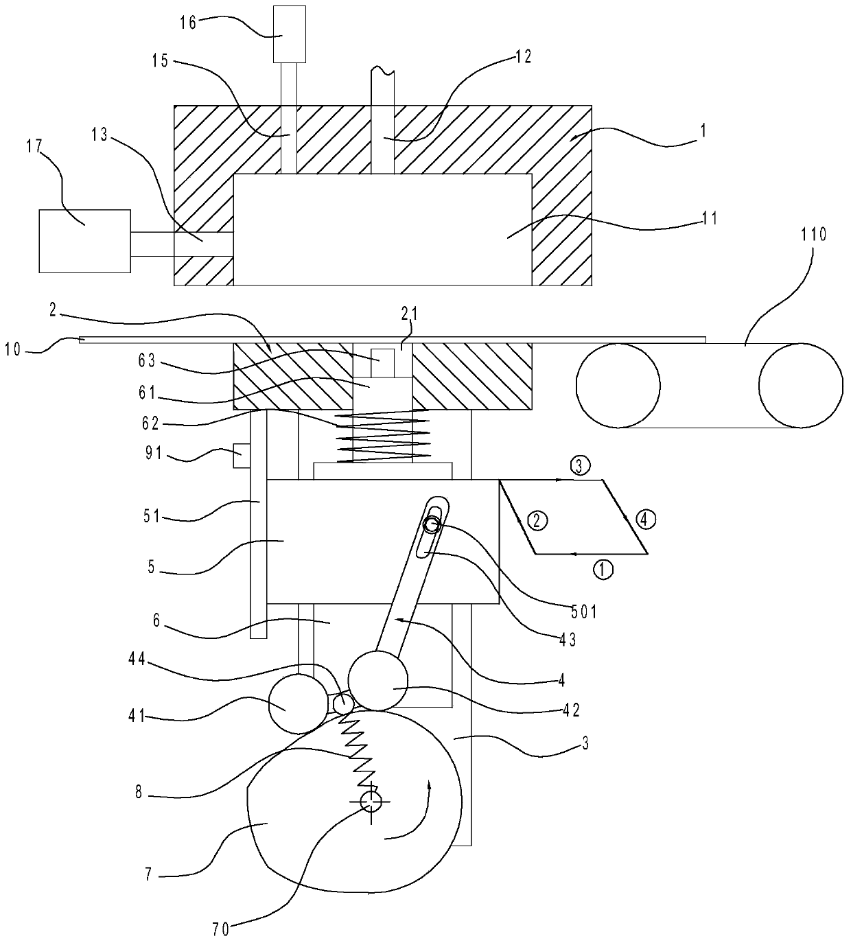 Continuous punch forming method of plates