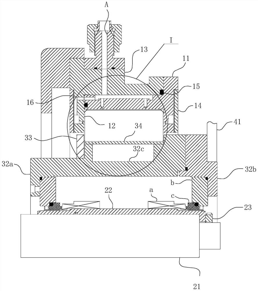 A device for measuring frictional torque of dynamic sealing contact surface