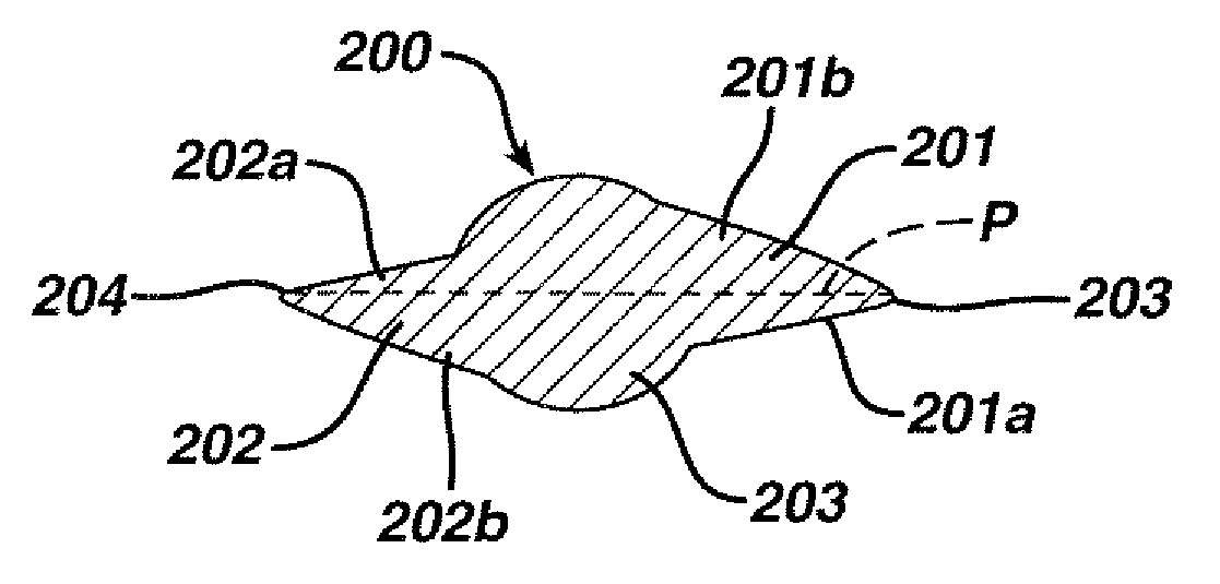 Barbed suture with non-symmetric barbs