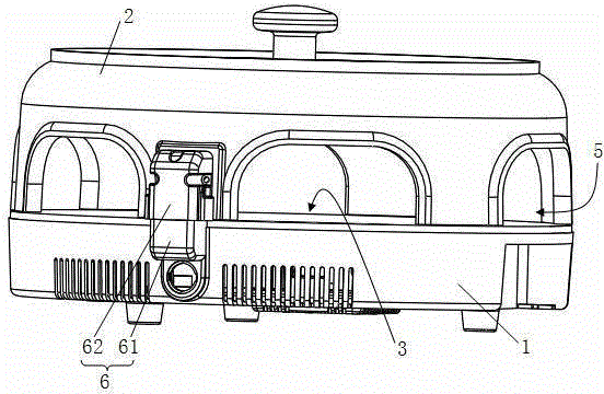 Cover body structure of multifunctional griddle