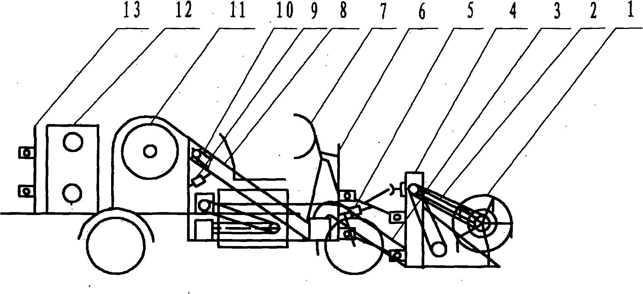 Combine harvester for mountain areas