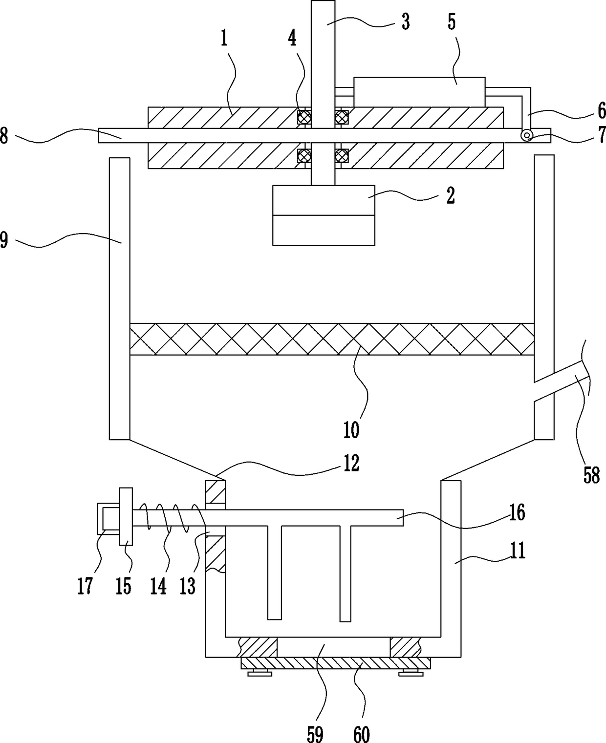 A high-efficiency preparation equipment for microbial fermentation agent for treating municipal sludge