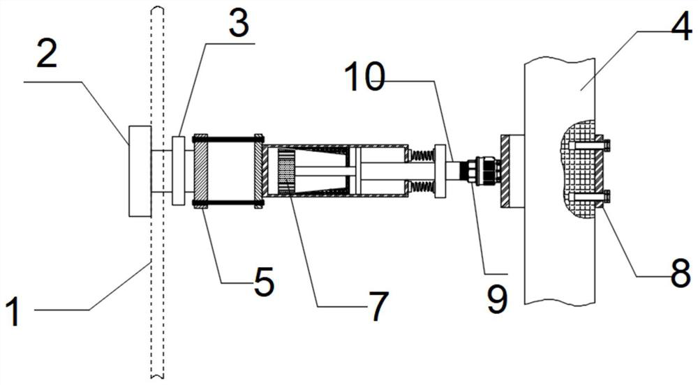 Stand column and steel wire mesh tough connecting structure for high-energy-level impact protection