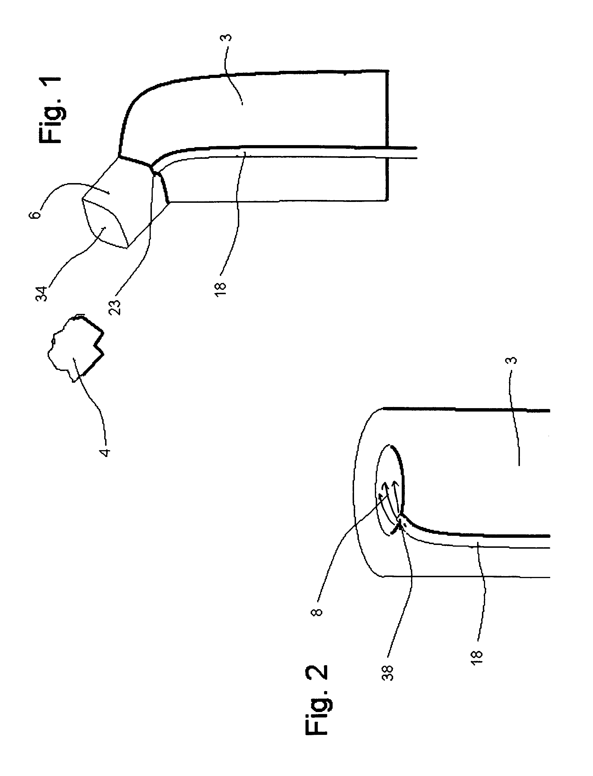 Means and method to prevent liquids and flying debris from blocking the viewing pathway of an optical element