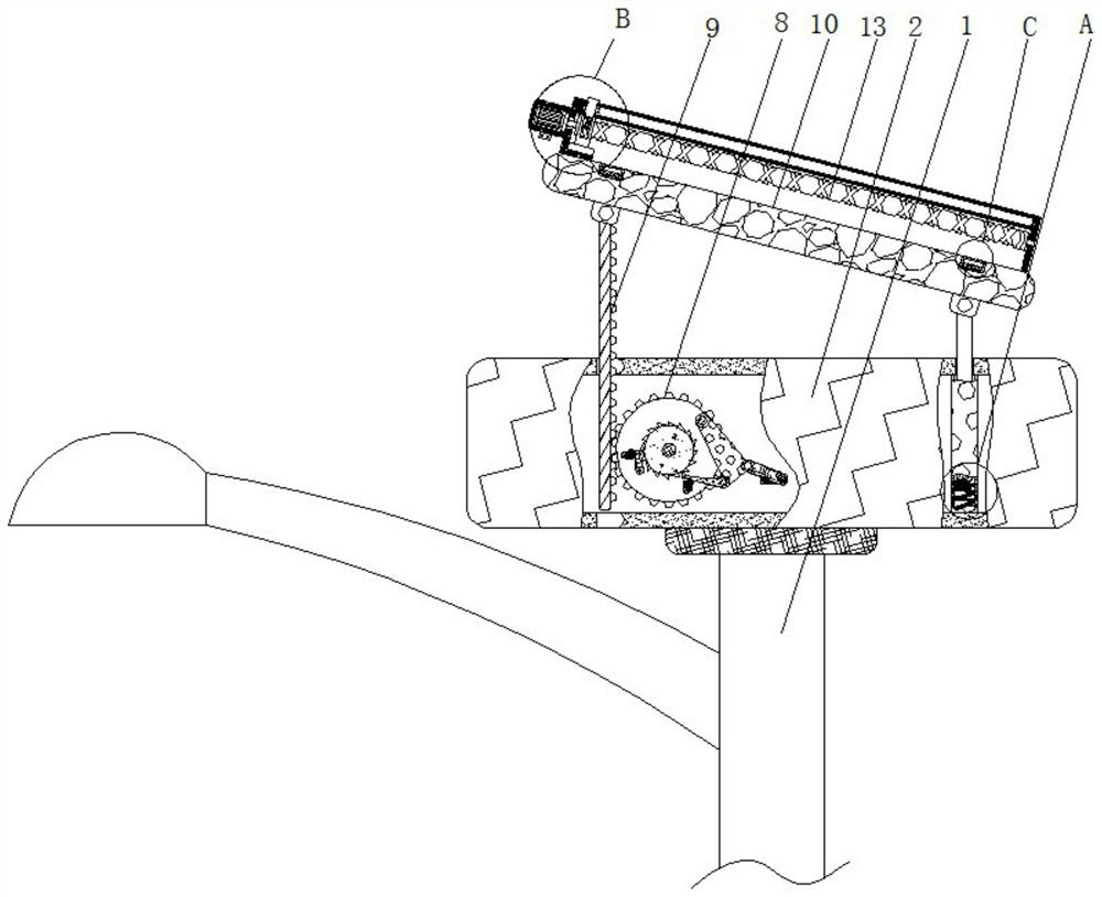 Light sensation controlled automatic light following and cleaning device for solar cell panel