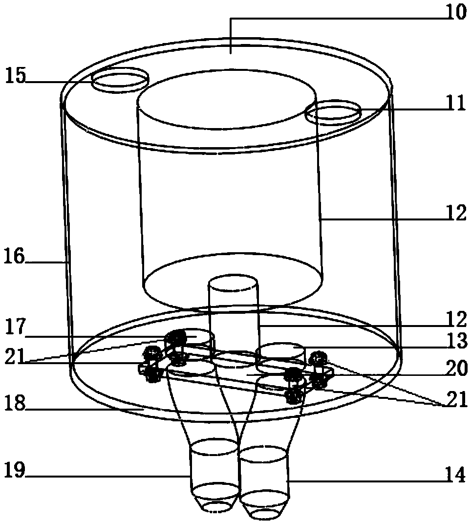 Extrusion type 3D printing double- jetting-head device