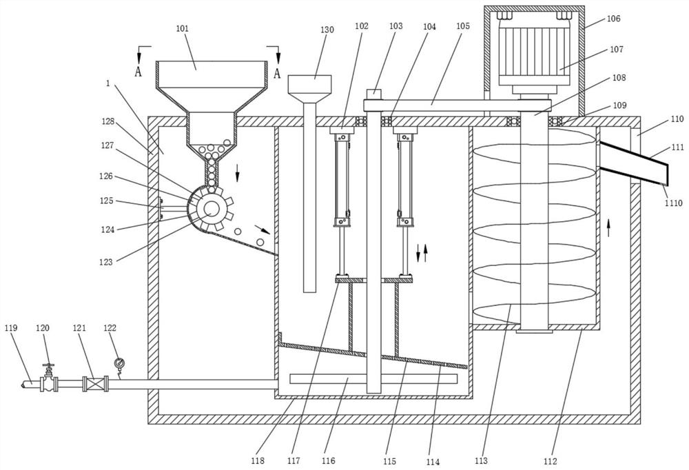 A frying device for processing lion head